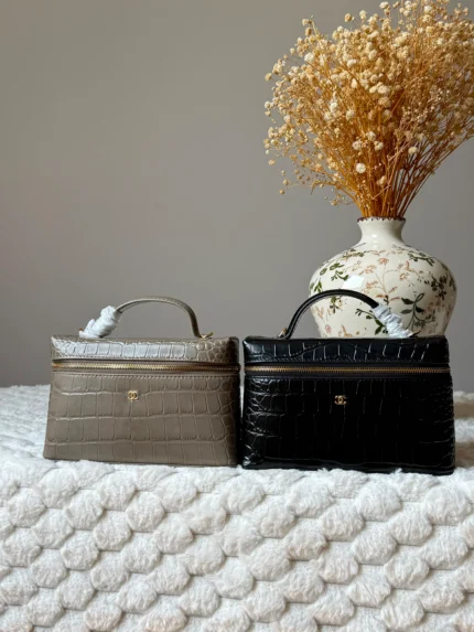 Chanel Crocodile-Embossed Calfskin Top Handle Vanity Case 19 CM