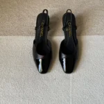 Chanel Quilted Cap Toe Slingback Flats