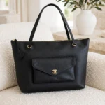 CHANEL Front Flap Pocket Zip Tote Bag