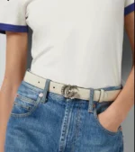 GUCCI Crystal Double G Leather Belt - Image 7
