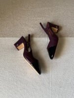 Chanel Classic Cap Toe Slingback Heels - Image 9
