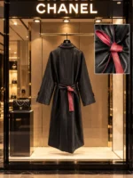 Chanel Long Leather Trench Coat - Image 2