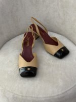 Chanel Patent Cap-Toe Slingback Pumps - Image 13