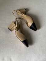 Chanel Logo Slingback Heels - Image 3