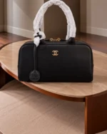 CHANEL Smooth Zip Top Handle Charm Bag - Image 4