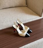 Chanel Strawberry Heel Slingback Pumps - Image 3