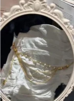 CHANEL Vintage Gripoix Pearl & Crystal Multi-Chain Belt - Image 2