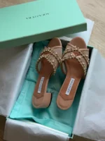 Aquazzura Crystal Embellished Mules / Sandals - Image 4