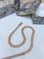 Dior Crystal Embellished Skinny Belt - Image 8