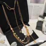 CHANEL Vintage Gripoix Pearl & Crystal Multi-Chain Belt