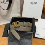 Celine Triomphe Leather Belt - Image 5