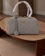 CHANEL Smooth Zip Top Handle Charm Bag - Image 3