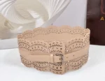 ALAÏA Nude Laser-Cut Leather Corset Belt - Image 2
