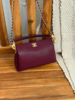 CHANEL Diamond Quilted Top Handle Chain Bag - Image 5