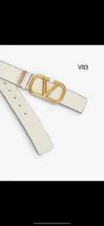 Valentino VLogo Signature Ivory Belt - Image 3