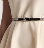 Dior Crystal Embellished Skinny Belt - Image 14