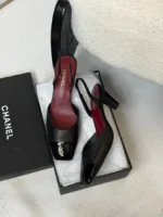 Chanel CC Cap-Toe Slingback Pumps - Image 10