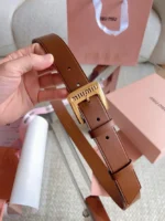 Miu Miu Logo Buckle Leather Belt