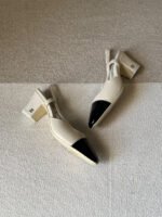 Chanel Classic Cap Toe Slingback Heels - Image 7