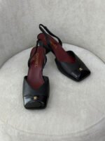 Chanel Patent Cap-Toe Slingback Pumps - Image 4
