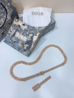 Dior Crystal Embellished Skinny Belt - Image 13