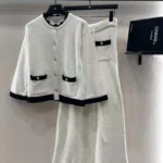 Chanel Knit Cardigan and Pants Set