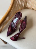 Jimmy Choo Crystal Embellished Slingback Pumps - Image 5