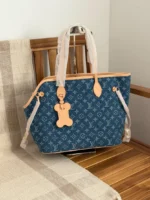 LV Monogram Tote Bag With Hanging Charm - Image 2