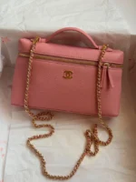 Chanel Pink Caviar Vanity Case with - Image 3