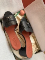 Loro Piana Ostrich Leather Block-Heel - Image 10