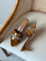 Gina Tortoiseshell Crystal-Embellished Mules - Image 3