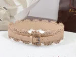 ALAÏA Nude Laser-Cut Leather Corset Belt - Image 3