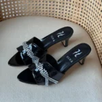 Gina Tortoiseshell Crystal-Embellished Mules