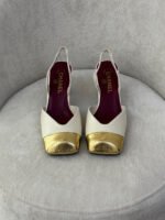 Chanel Patent Cap-Toe Slingback Pumps - Image 9