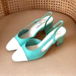 Chanel Two-Tone Slingback Pumps with CC Logo