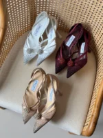 Jimmy Choo Crystal Embellished Slingback Pumps - Image 9