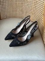 J'Adior Embroidered Mesh Slingback Pump - Image 6