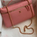 Chanel Pink Caviar Vanity Case with
