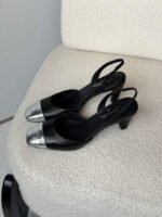 Chanel CC Cap-Toe Slingback Pumps - Image 5