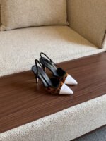 Chanel Two-Tone Pointed-Toe Slingback Pumps