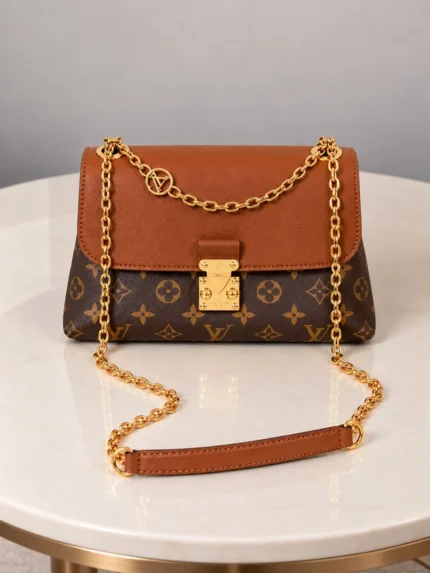 LV Monogram Contrast Flap Chain Bag