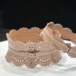 ALAÏA Nude Laser-Cut Leather Corset Belt
