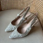 Christian Dior J'Adior Lace Slingback Pumps