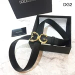 Dolce & Gabbana DG Baroque Logo Leather Belt - Image 2