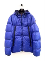 Moncler Royal Blue Hooded Puffer Jacket - Image 3