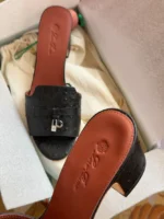 Loro Piana Ostrich Leather Block-Heel - Image 12