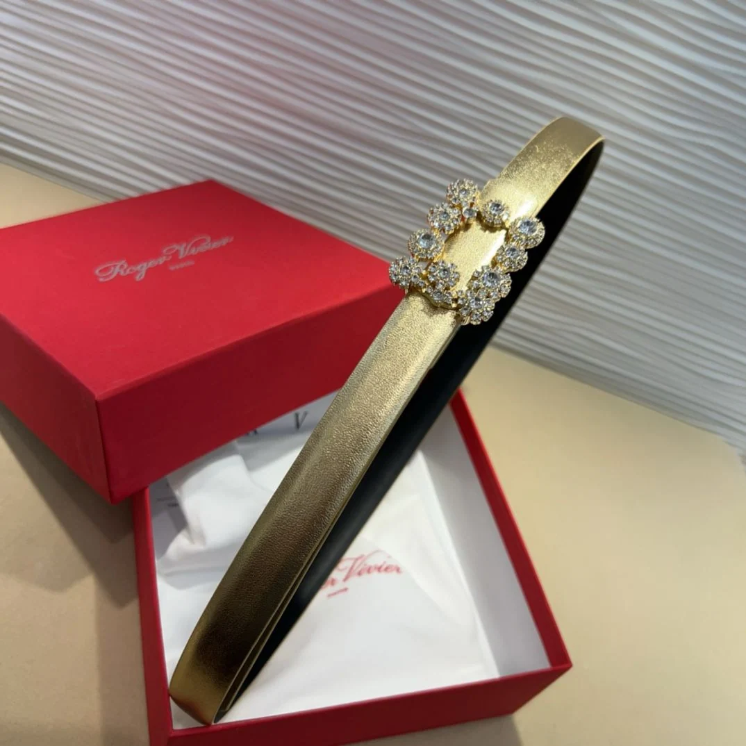 745fa67d-1149-4540-8d0f-afca757df5a7 Roger Vivier Flower Strass Buckle Belt - Image 1