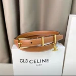 CELINE Triomphe Charm Leather Belt