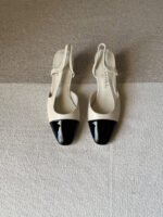 Chanel Classic Cap Toe Slingback Heels - Image 6