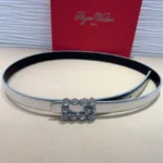 Roger Vivier Flower Strass Buckle Belt - Image 8
